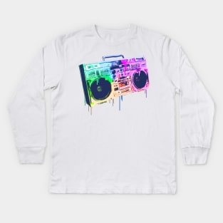 Epic Melting Boombox Kids Long Sleeve T-Shirt